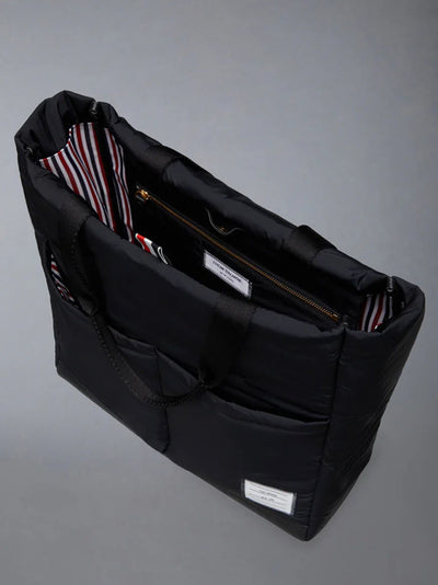 Poly Twill Pocket Tote Black