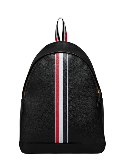 Pebble Grain Rwb Stripe Backpack Black