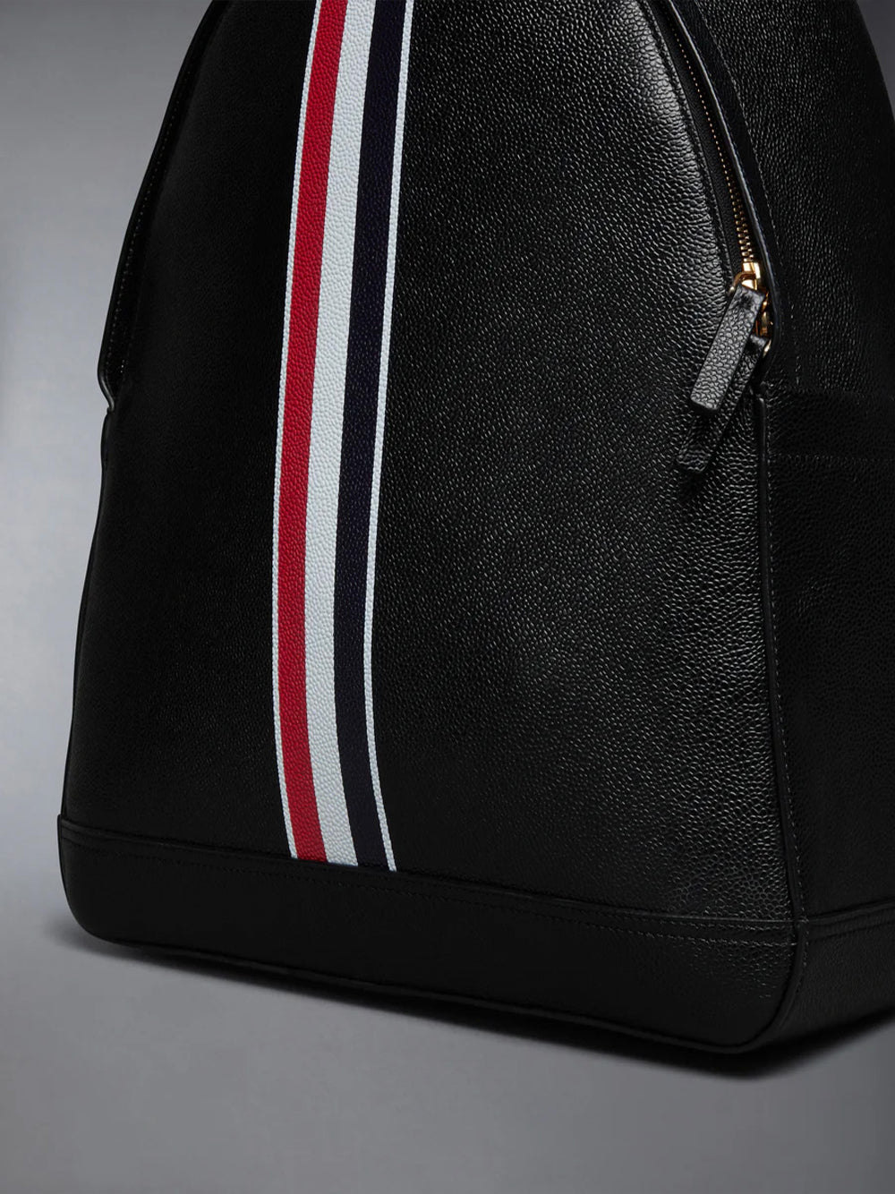 Pebble Grain Rwb Stripe Backpack Black