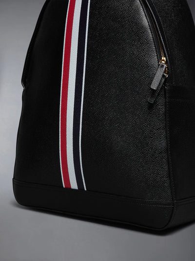 Pebble Grain Rwb Stripe Backpack Black