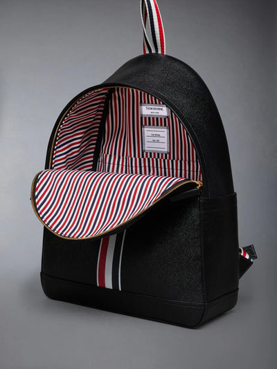 Pebble Grain Rwb Stripe Backpack Black