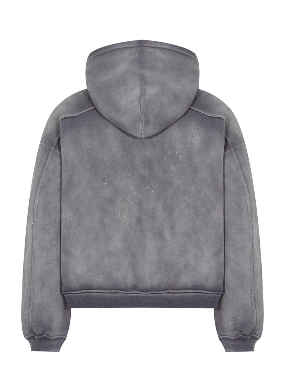 Crystal Hotfix Zip-Up Hoodie (Washed Chalk)
