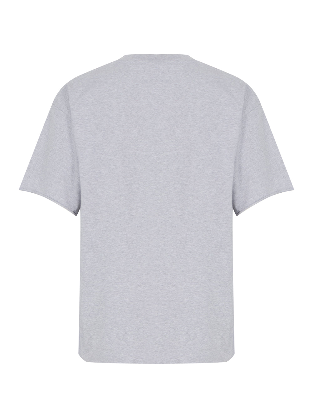 Men Cotton Boxy Logo T-Shirt (Light Heather Grey)