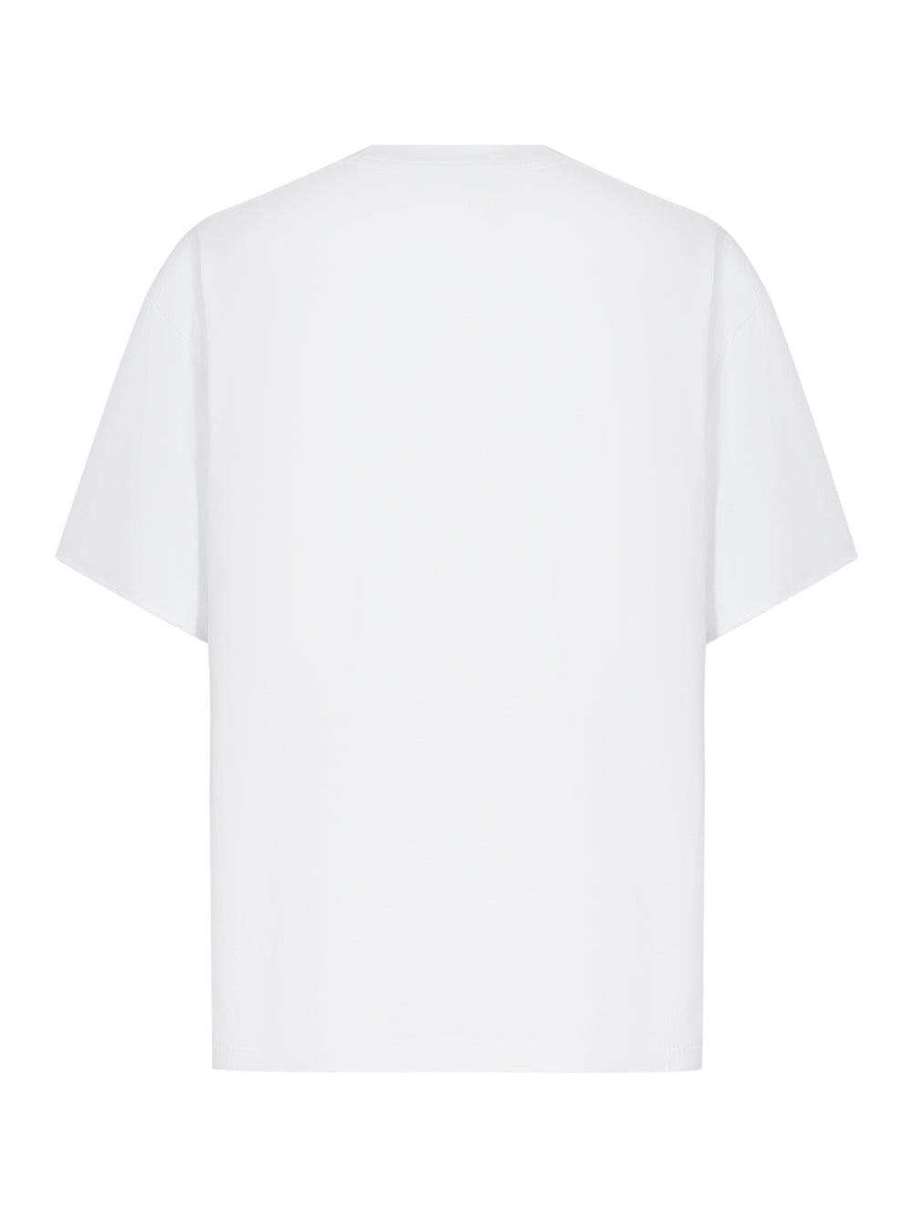 Men Cotton Oversized Logo T-Shirt (White)