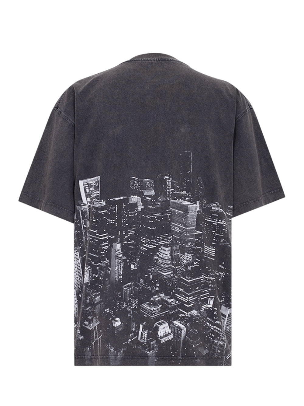 Short Sleeve T-Shirt W/ Allover Hotfix Graphic Washed Black