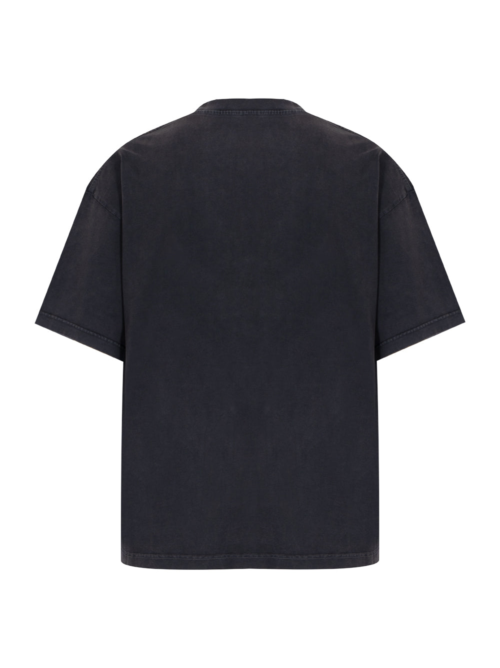 Men Cotton Oversized Logo Tee (Washed Black)