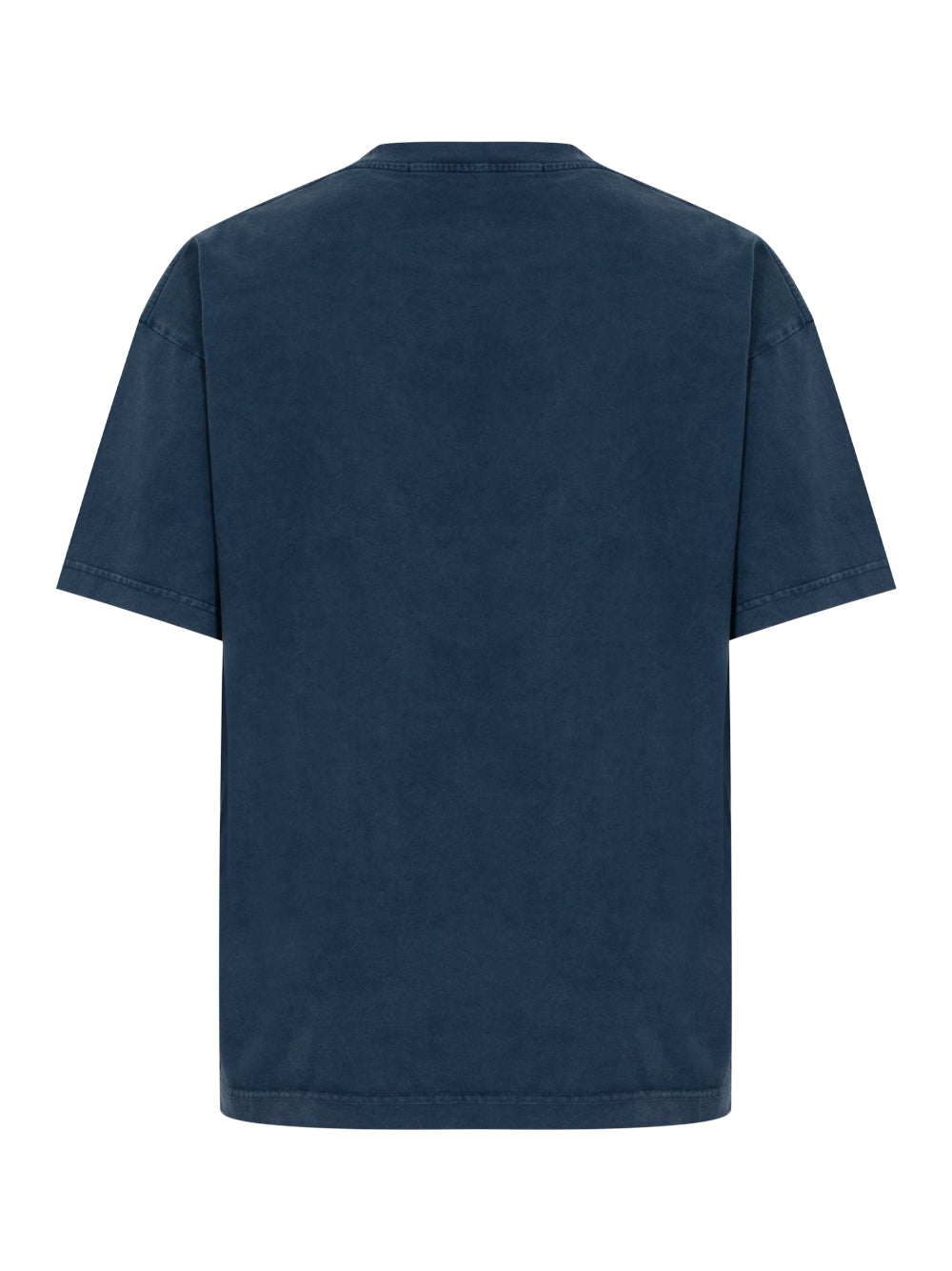Men Cotton Oversized Logo Tee (Washed Navy)
