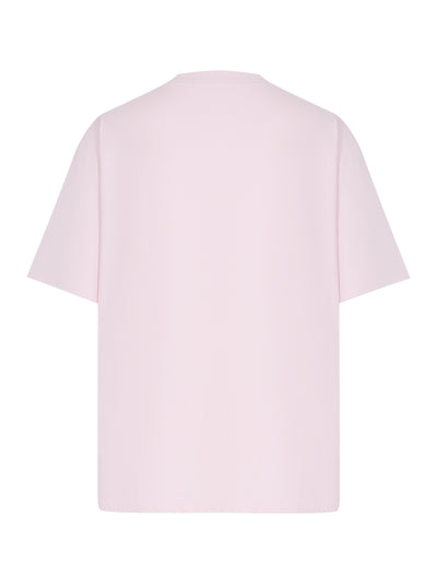 Cotton Oversized Logo Tee (Light Pink)
