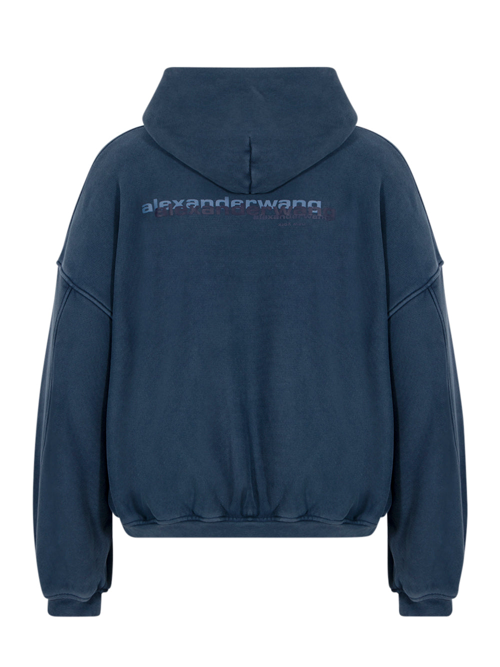 Zip Up Hoodie W/ Graphic Lo Washed Navy
