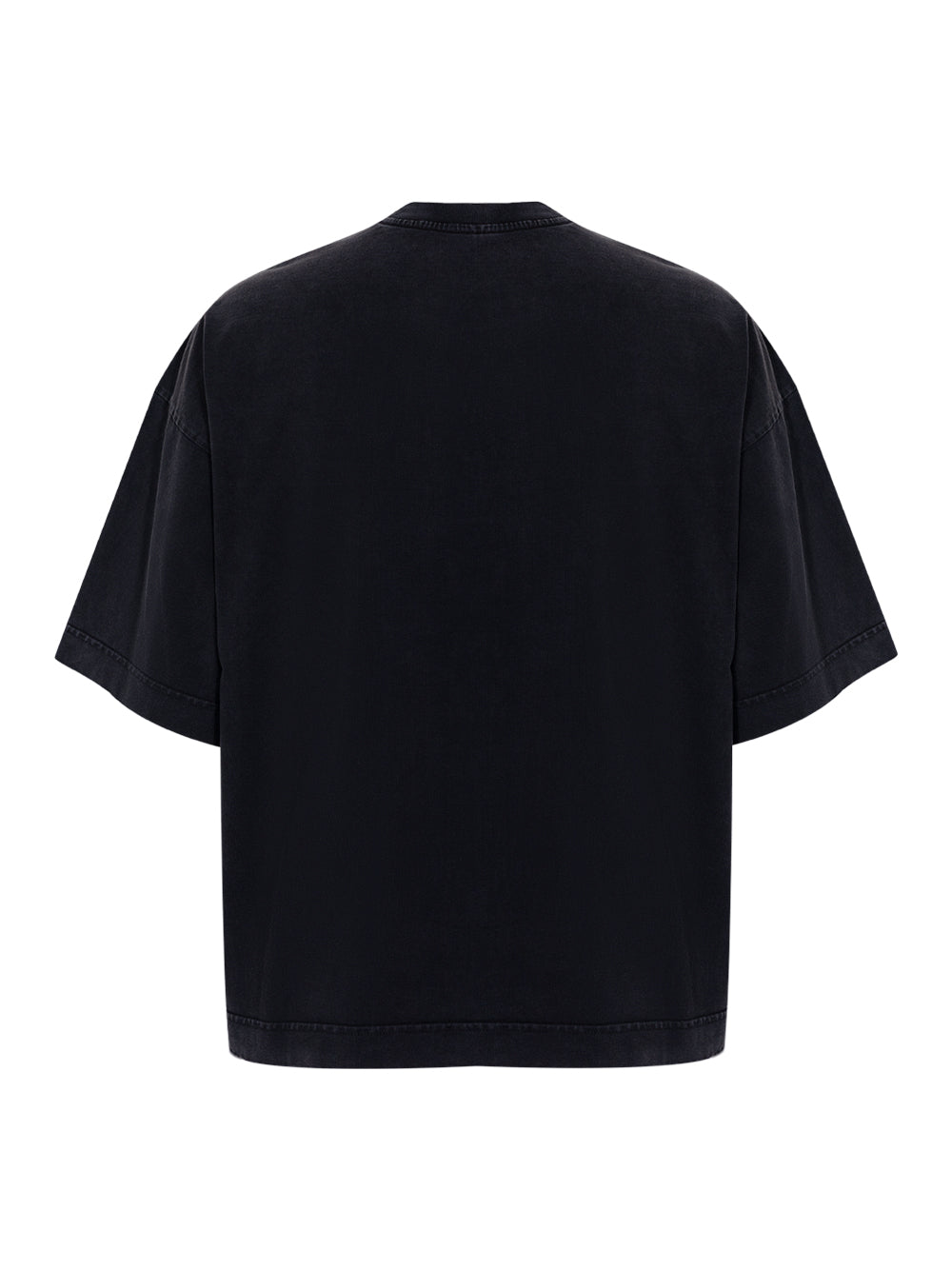 Unisex Washed Black Star Graphic Tee (Black)