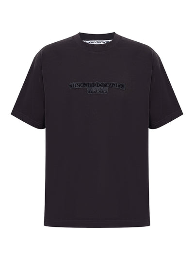 Short Sleeve T-Shirt W/ Logo Washed Black Bean