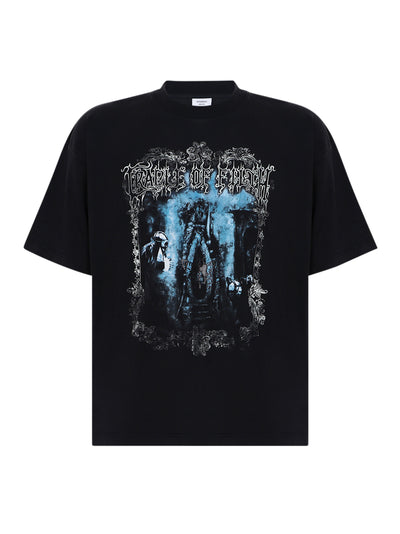 Cof Butterfly Oversized T-shir Washed Black