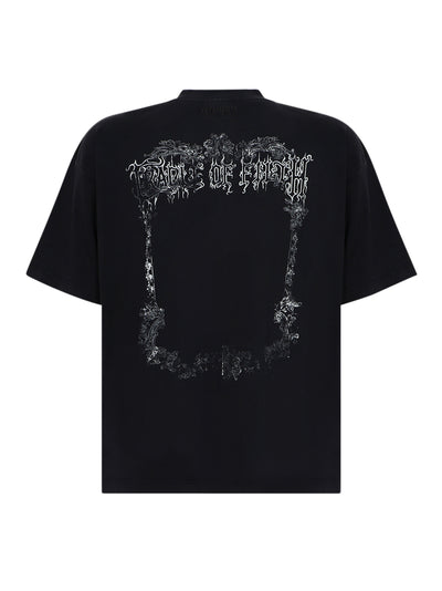 Cof Butterfly Oversized T-shir Washed Black
