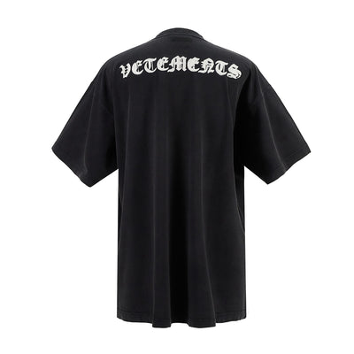 Reverse Anarchy T-shirt Washed Black/white