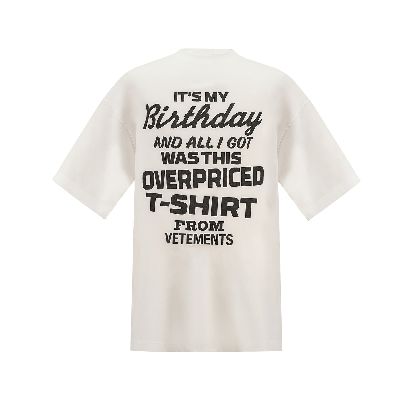 Overpriced Birthday T-shirt White/black