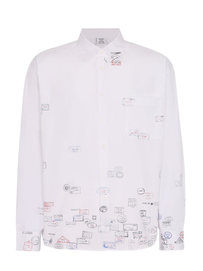 Passport Stamps Shirt White