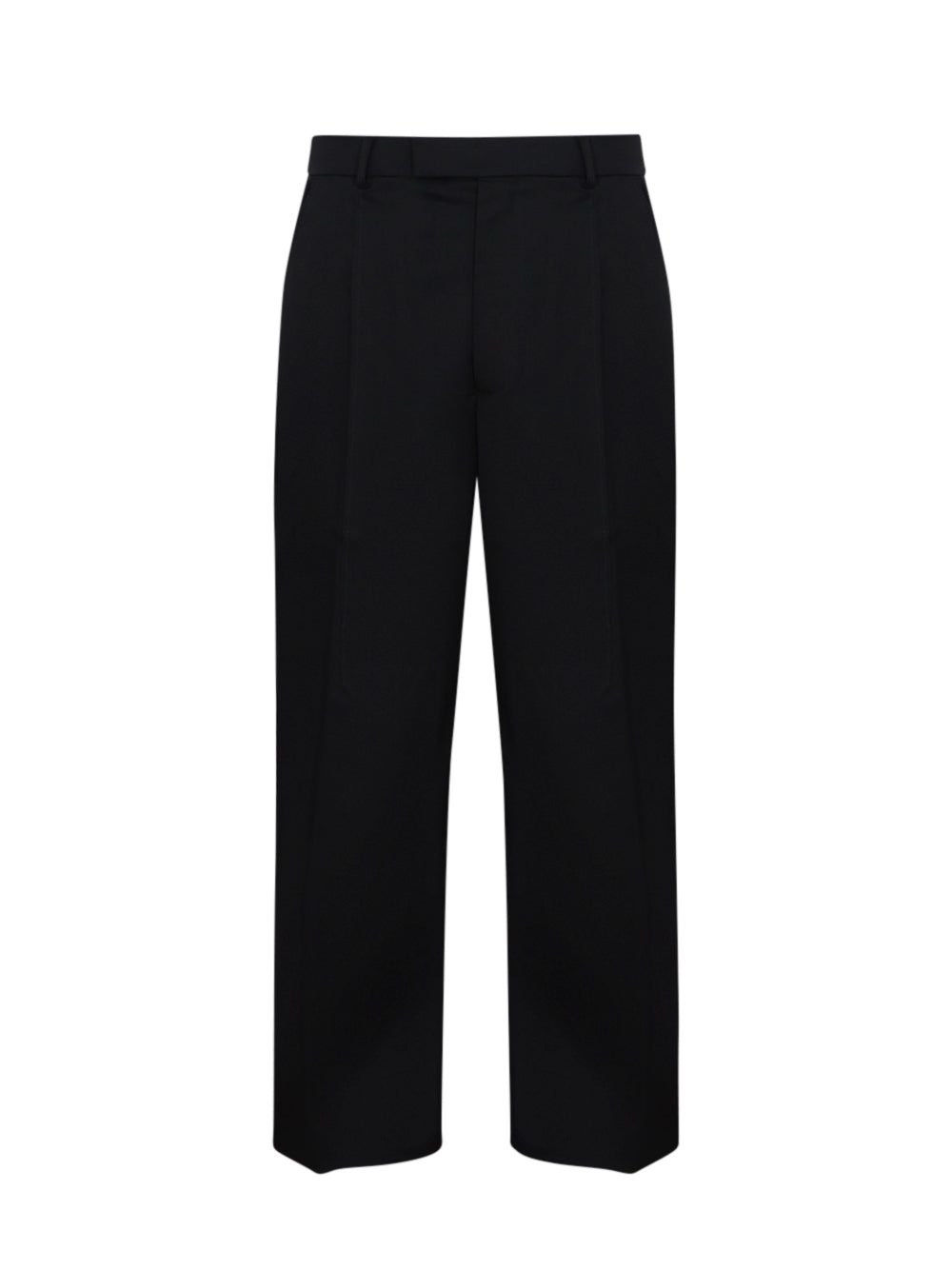 Cut Baggy Tailored Pants Black