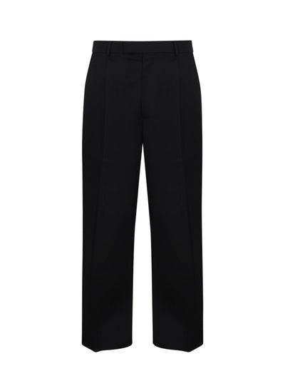Cut Baggy Tailored Pants Black