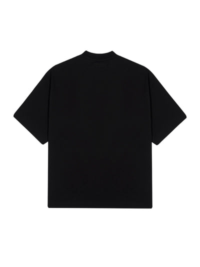 Trash Embroidered Regular T-Shirt (Black)
