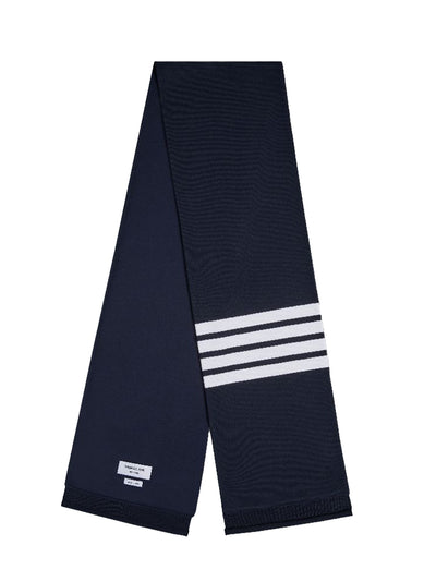 Classic 4-Bar Loopback Scarf (Navy)