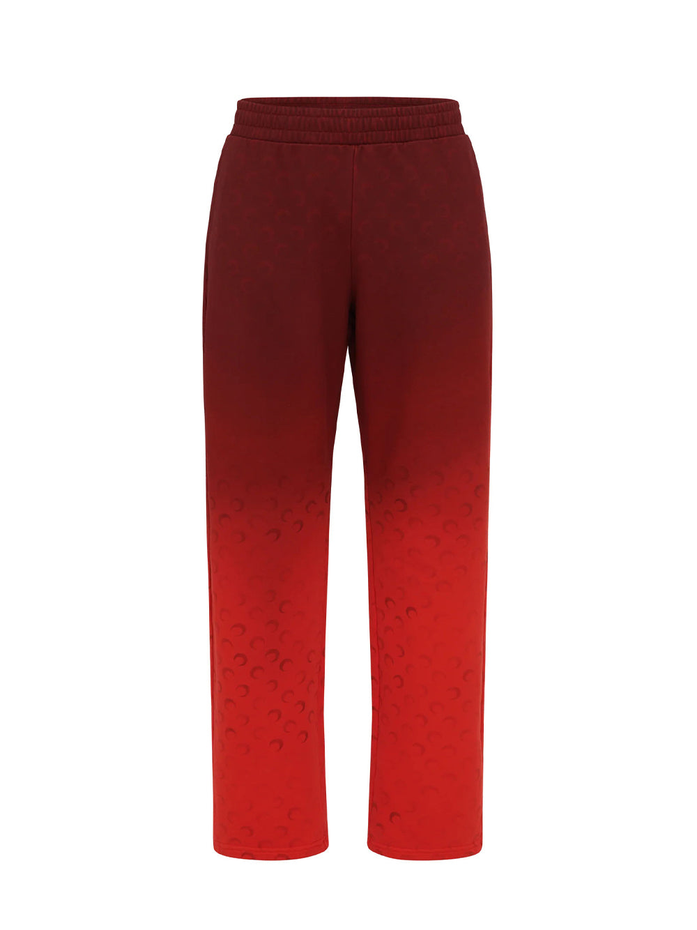 Moon Faded Fleece Sweatpants Red