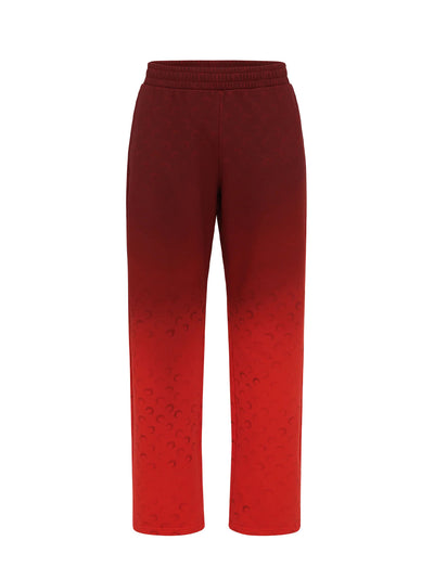 Moon Faded Fleece Sweatpants Red