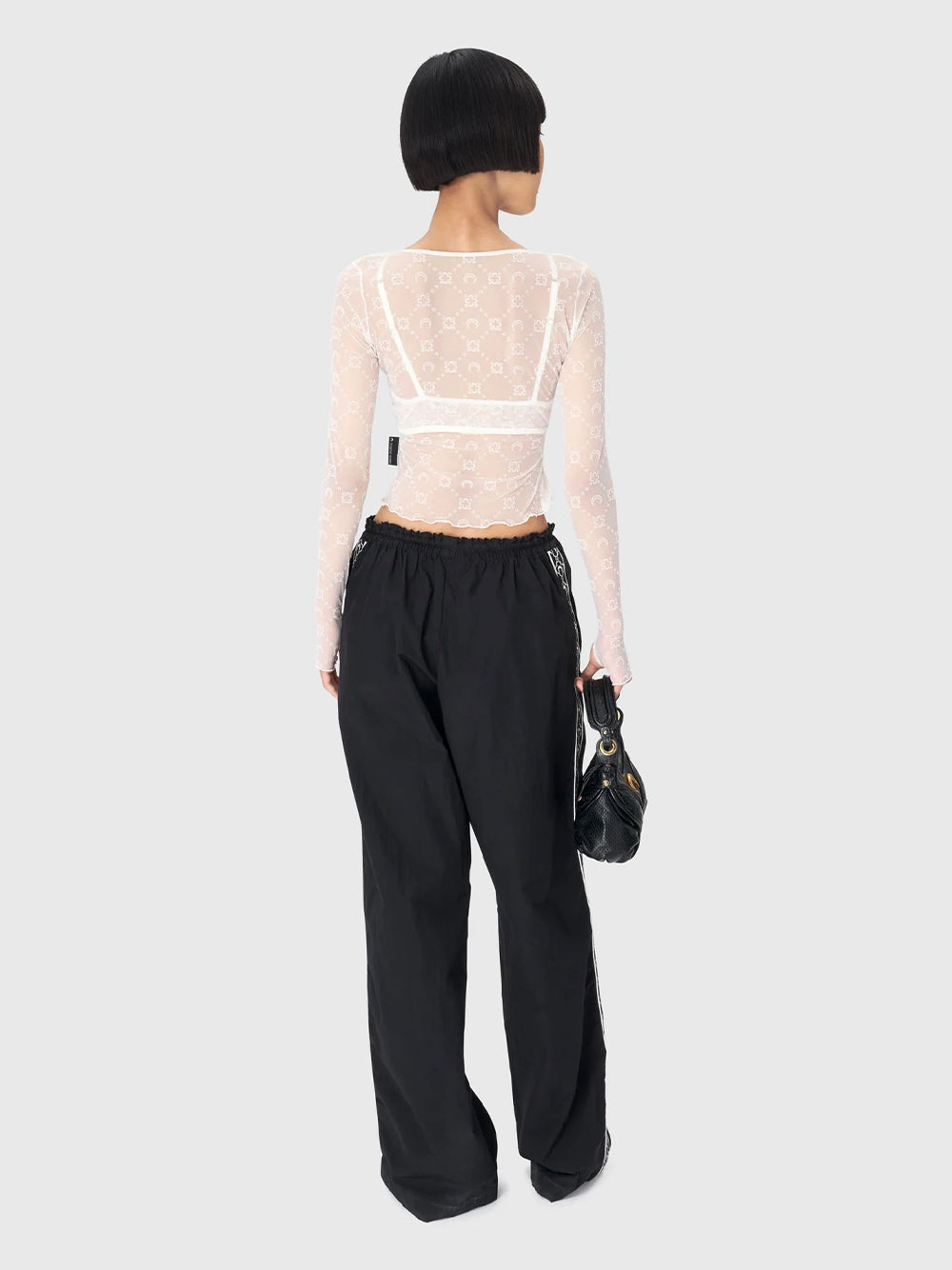 Recycled Nylon Track Pants Black