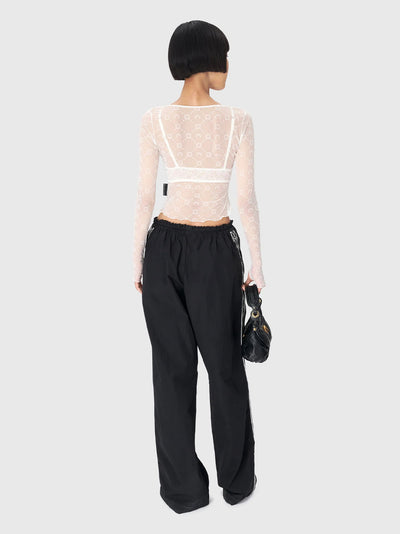 Recycled Nylon Track Pants Black