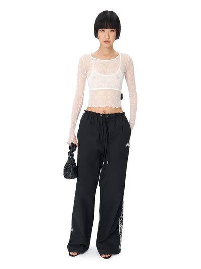 Recycled Nylon Track Pants Black