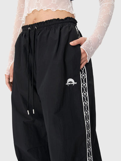 Recycled Nylon Track Pants Black
