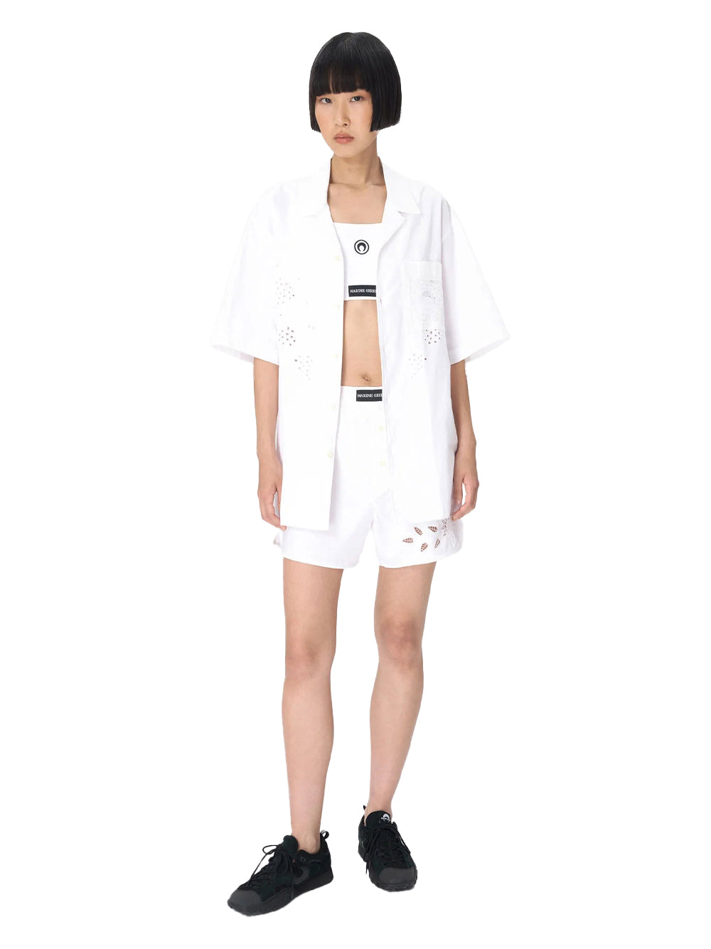 Regenerated Household Linen Shorts White