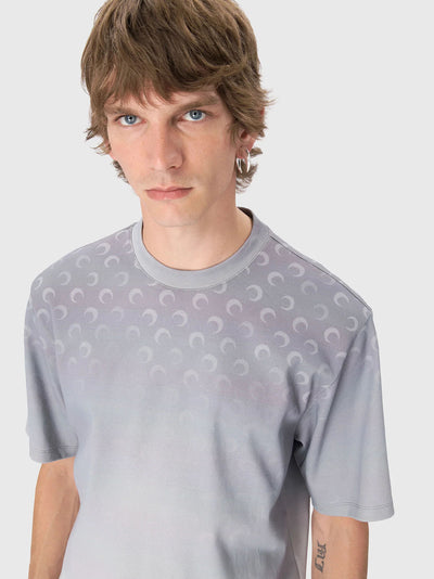 Moon Faded Jersey Loose Fit T-Shirt Grey