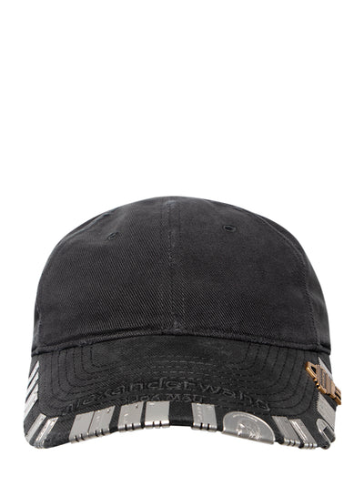 Distressed Classic Logo Cap Washed Black