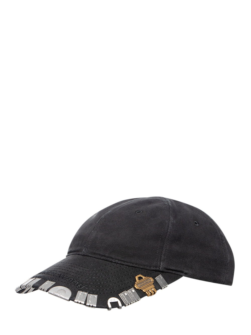 Distressed Classic Logo Cap Washed Black