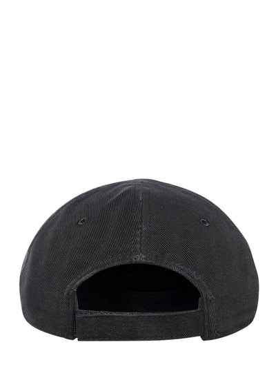 Distressed Classic Logo Cap Washed Black