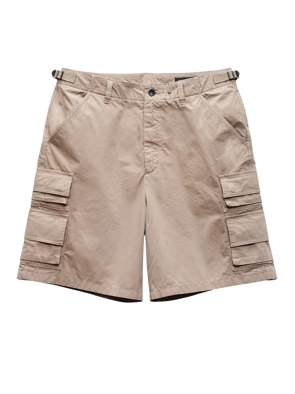 Union Relaxed Straight Cotton Cargo Shorts (Elephant Grey)