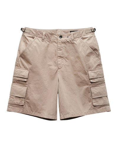 Union Relaxed Straight Cotton Cargo Shorts (Elephant Grey)
