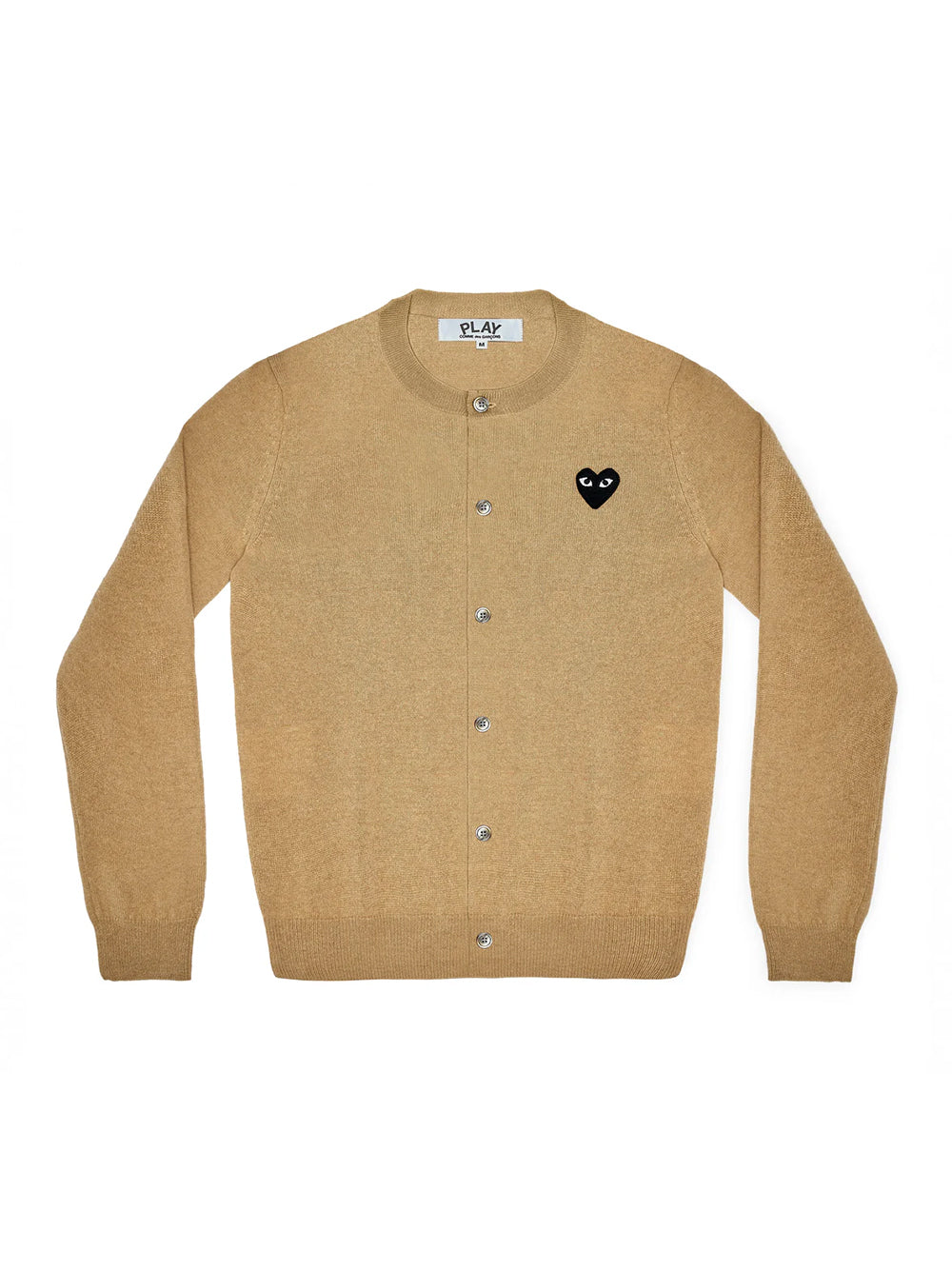 Unisex Black Heart Cardigan (Camel)