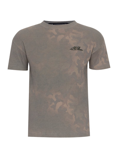Unisex Camouflage Waffle T-Shirt (Sand)