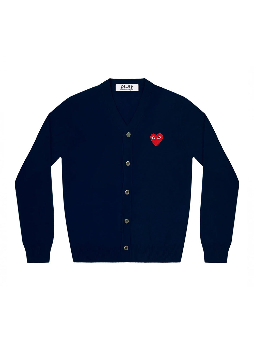 Unisex Red Heart Cardigan (Navy)