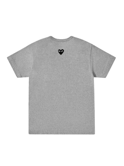 Unisex Reverse Black Heart T-Shirt (Grey)