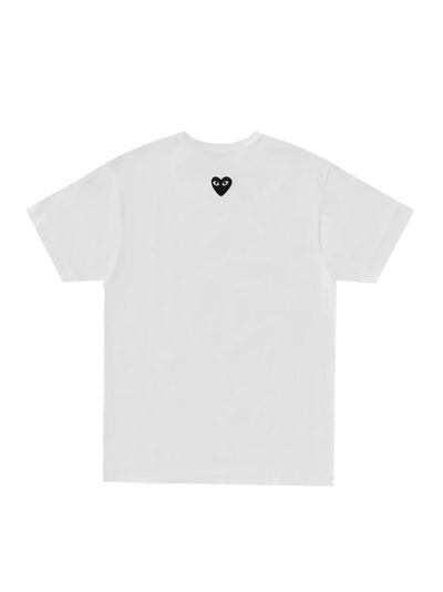 Unisex Reverse Black Heart T-Shirt (White)