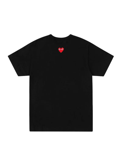 Unisex Reverse Red Heart T-Shirt (Black)