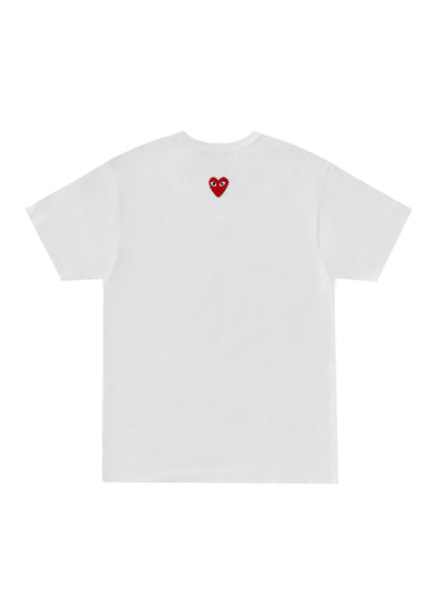 Unisex Reverse Red Heart T-Shirt (White)