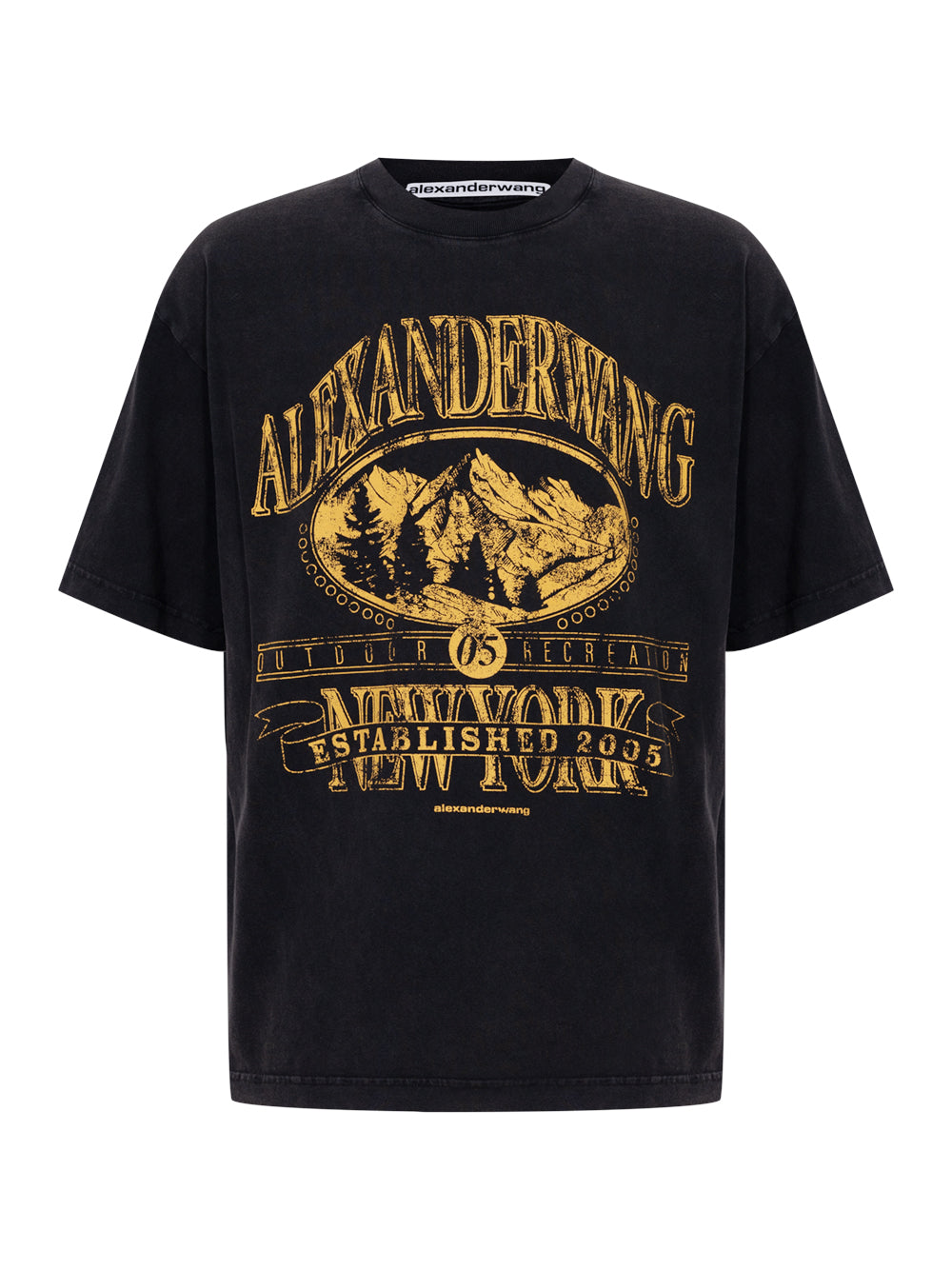 Unisex Sunfade-Effect Wash Jersey Tee (Washed Black)