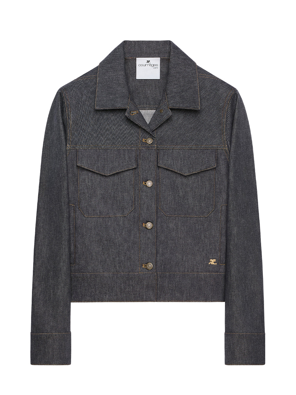 Utility Denim Trucker Jacket (Dark Heather)