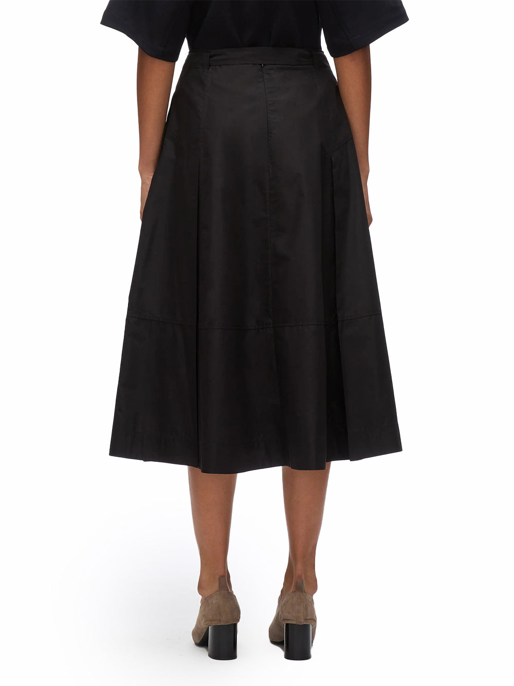 Utility Pleated Skirt With Belt (Black)