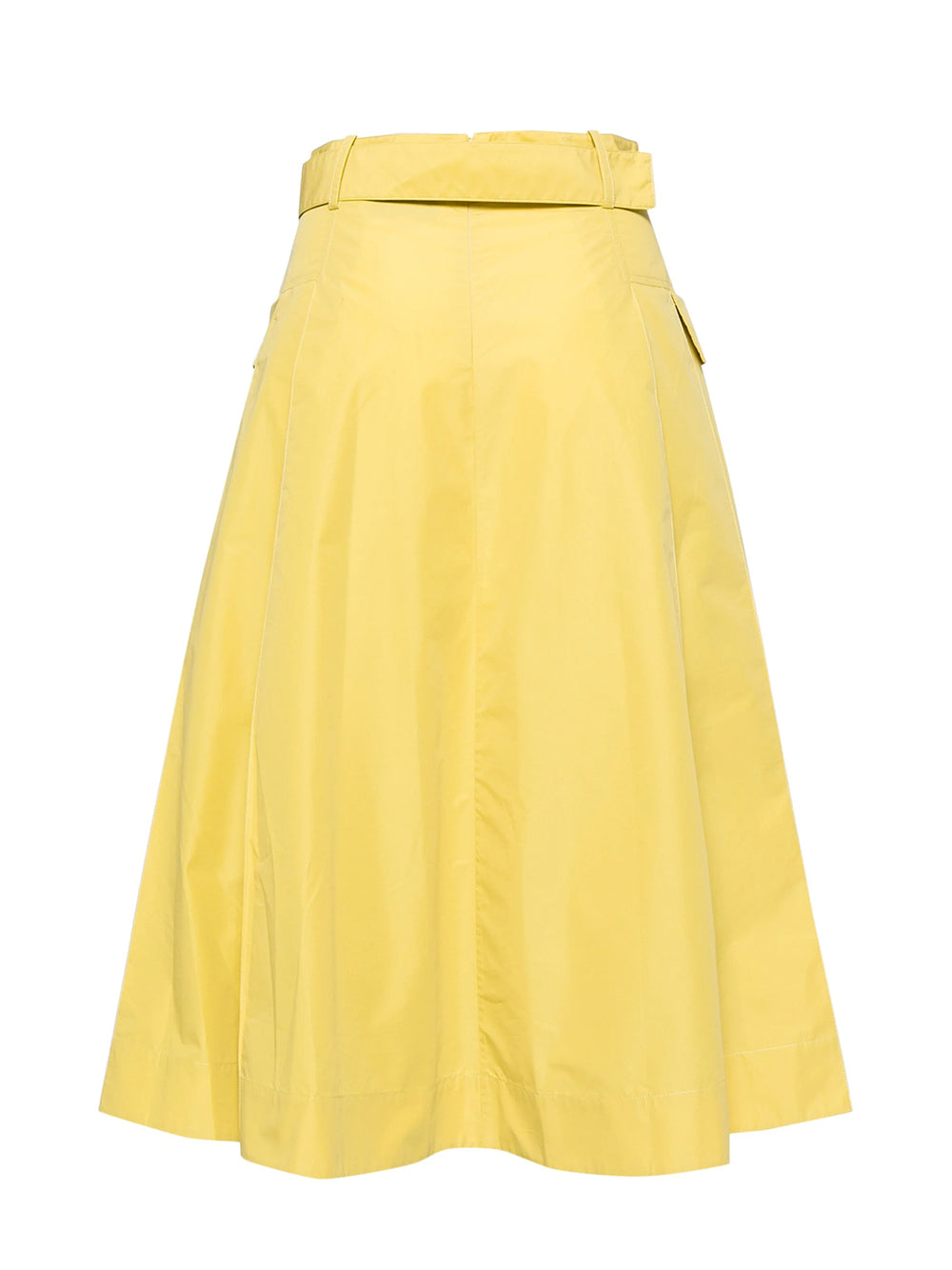 Utility Poplin Midi Skirt (Chartreuse)