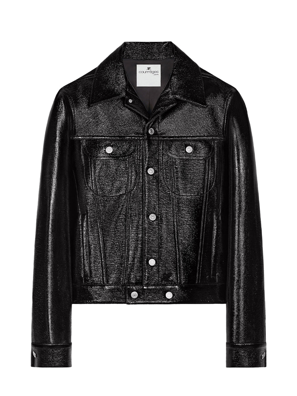 Signature Vinyl Trucker Jacket Black