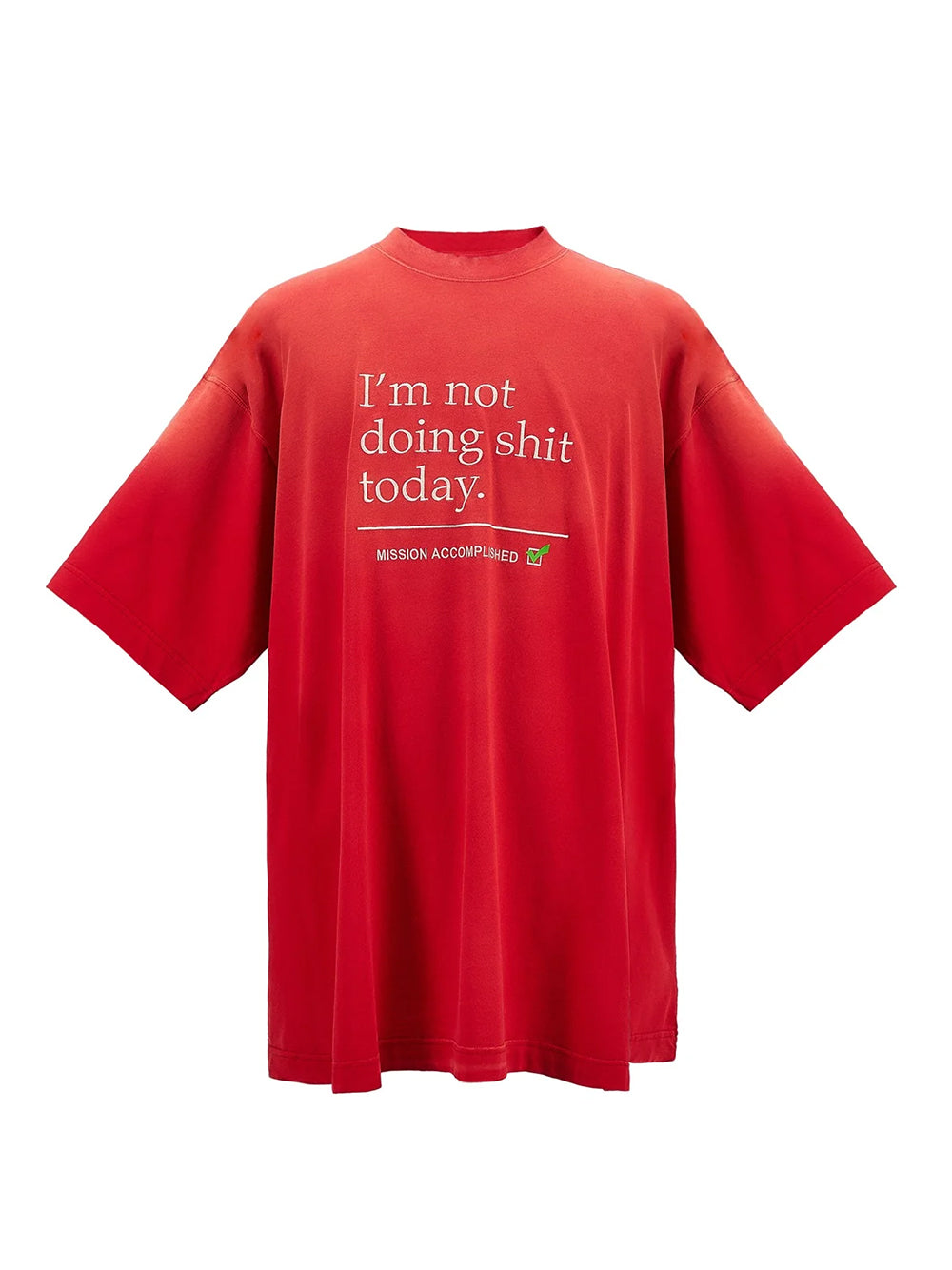 Not Doing Shit Today T-shirt (Washed Red)